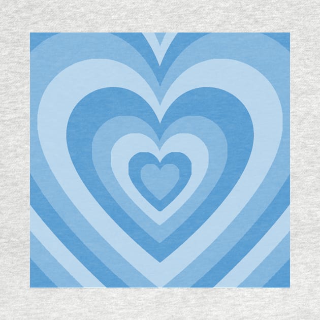 blue retro heart by queenofhearts